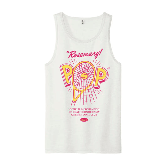 official "Rosemary! POP!" tennis tank  (women's sizes)